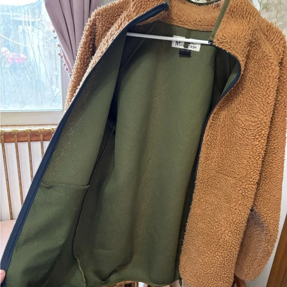 Manastash Cozy Sherpa Teddy Zip-Up Jacket - Brown